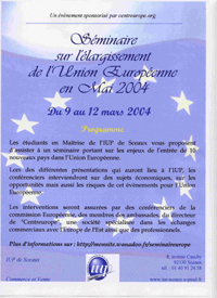Séminaire sur l'élargissement, IUP de Sceaux